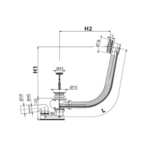 Сифон для ванны (Бронза) в Сочи и Адлере