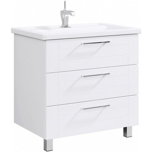 МАНЧЕСТЕР 70 Тумба на ножках, три ящика, белая с раковиной ФОСТЕР 70 (Ш71хВ89хГ46) MAN01073+Фостер 70  МАНЧЕСТЕР 70 Тумба на ножках, три ящика, белая с раковиной ФОСТЕР 70 (Ш71хВ89хГ46) MAN01073+Фостер 70