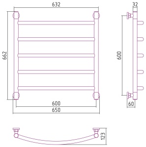 ГАЛАНТ+ полотенцесушитель 600х600 в Сочи и Адлере ГАЛАНТ+ полотенцесушитель 600х600 в Сочи и Адлере