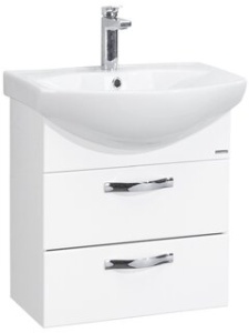 АРИЯ 50 М тумба белая 2 ящ (раковина Смайл 50) подвес АРИЯ 50 М тумба белая 2 ящ (раковина Смайл 50) подвес